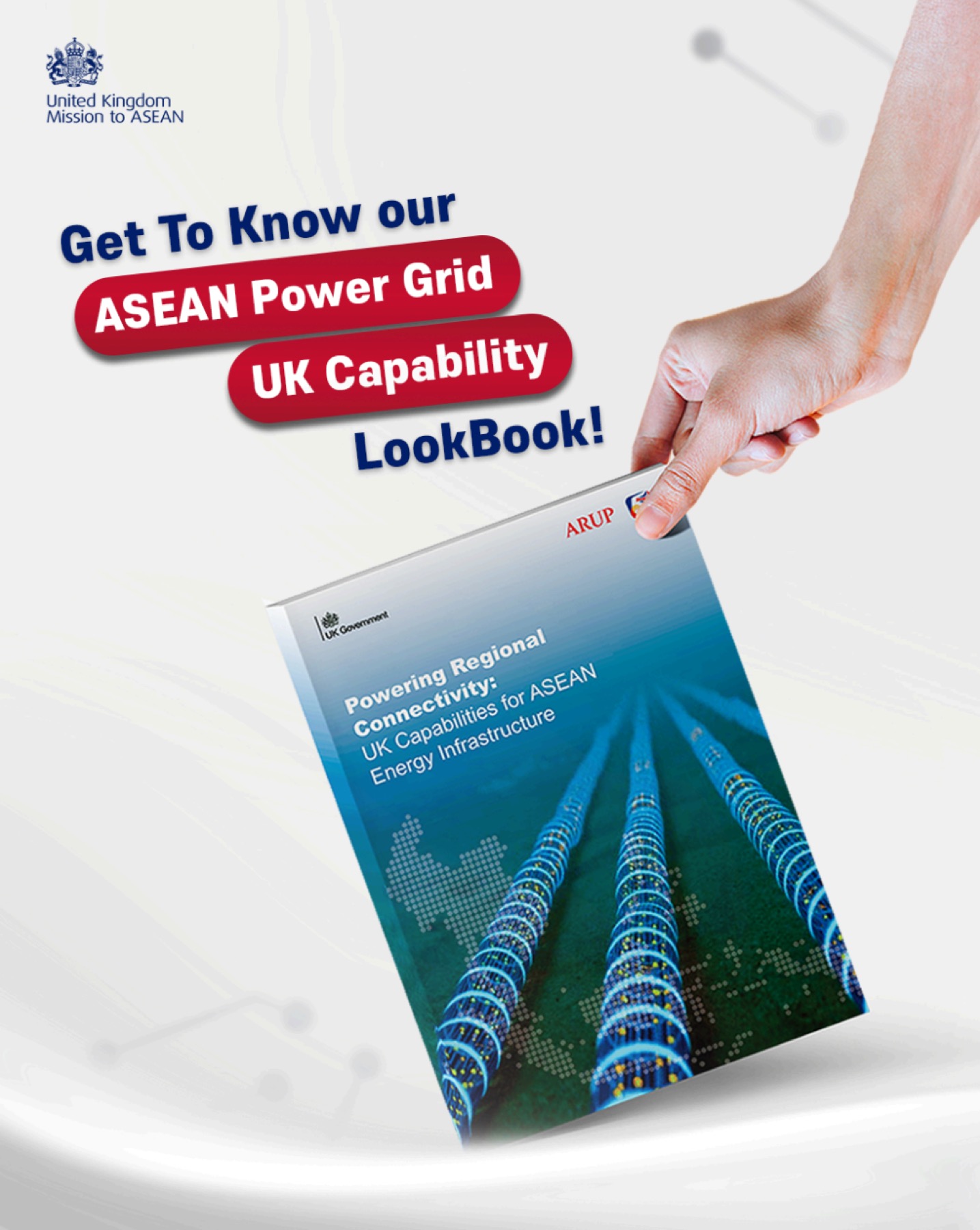 Cover of Powering Regional Connectivity, a look book by the UK Mission to ASEAN